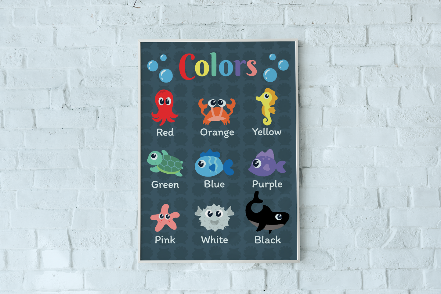 Printable Under The Sea Color Chart