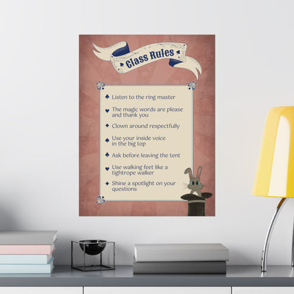 Circus Class Rules Poster