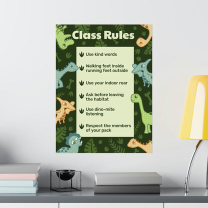 Dino Class Rules Poster