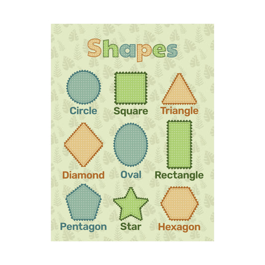 Dino Shapes Classroom Poster