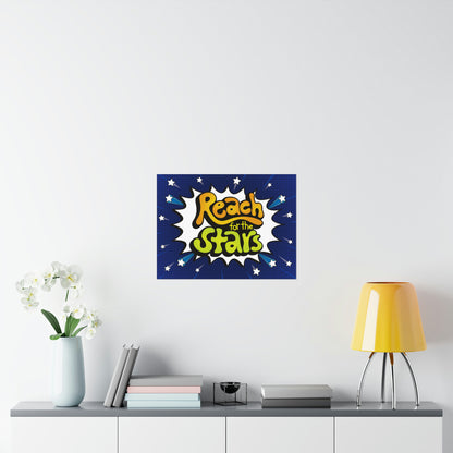 Printable Reach for the Stars Motivational Classroom Poster