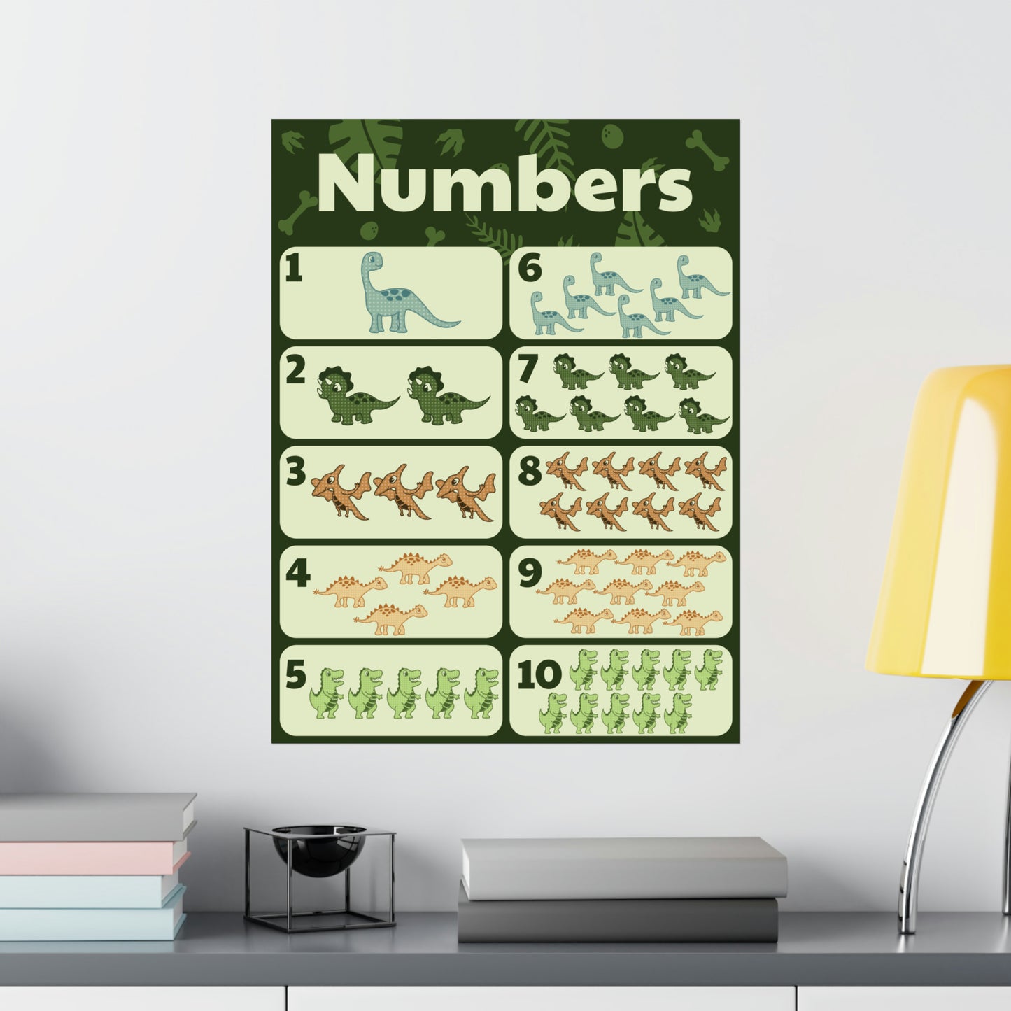 Dino Counting 1-10 Classroom Chart