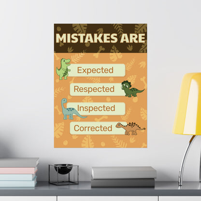 Dino Motivational Classroom Poster