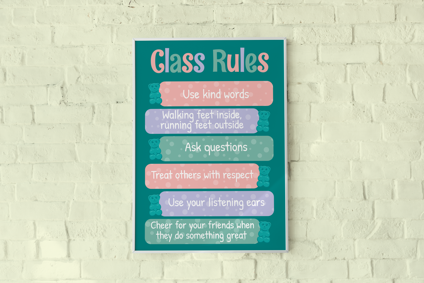 Printable Gummy Bear Class Rules