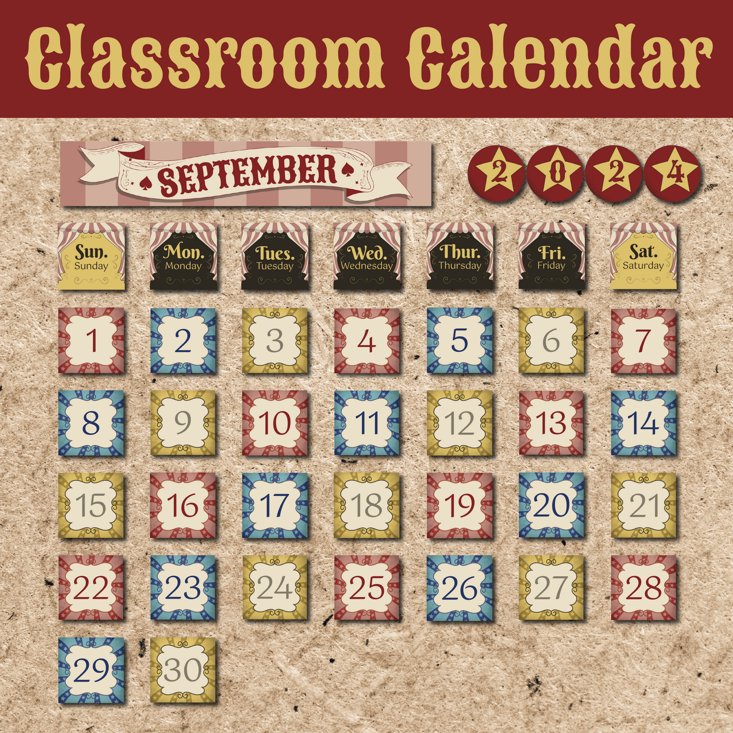 Printable Circus Classroom Super Bundle