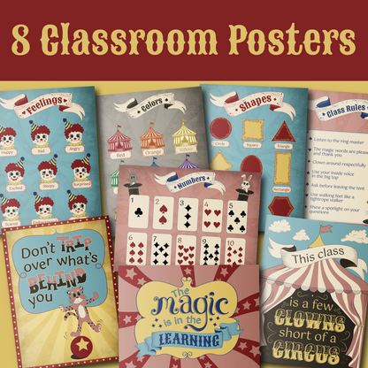 Printable Circus Classroom Super Bundle