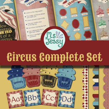 Printable Circus Classroom Super Bundle