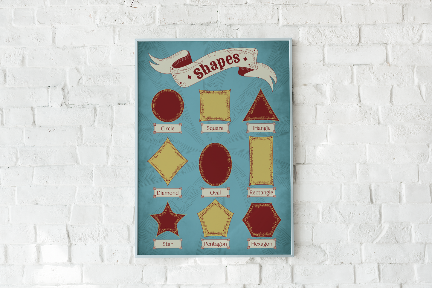 Printable Circus Shapes Poster