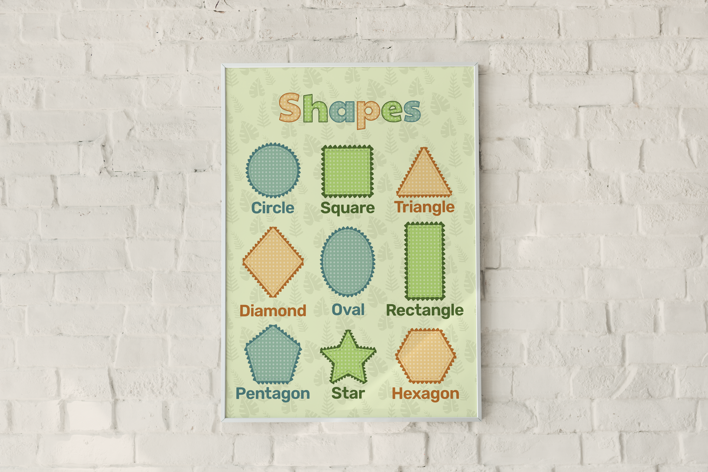 Printable Dino Shapes Classroom Poster