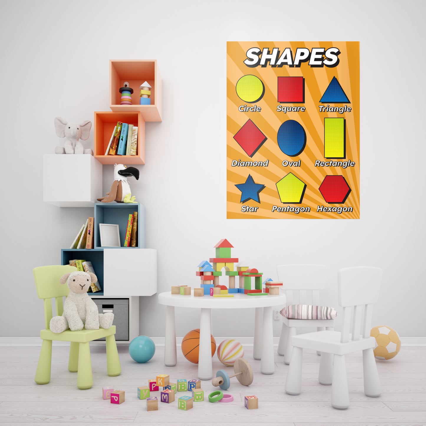 Printable Super Shapes Classroom Poster