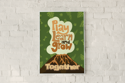 Printable Dino Playful Classroom Poster